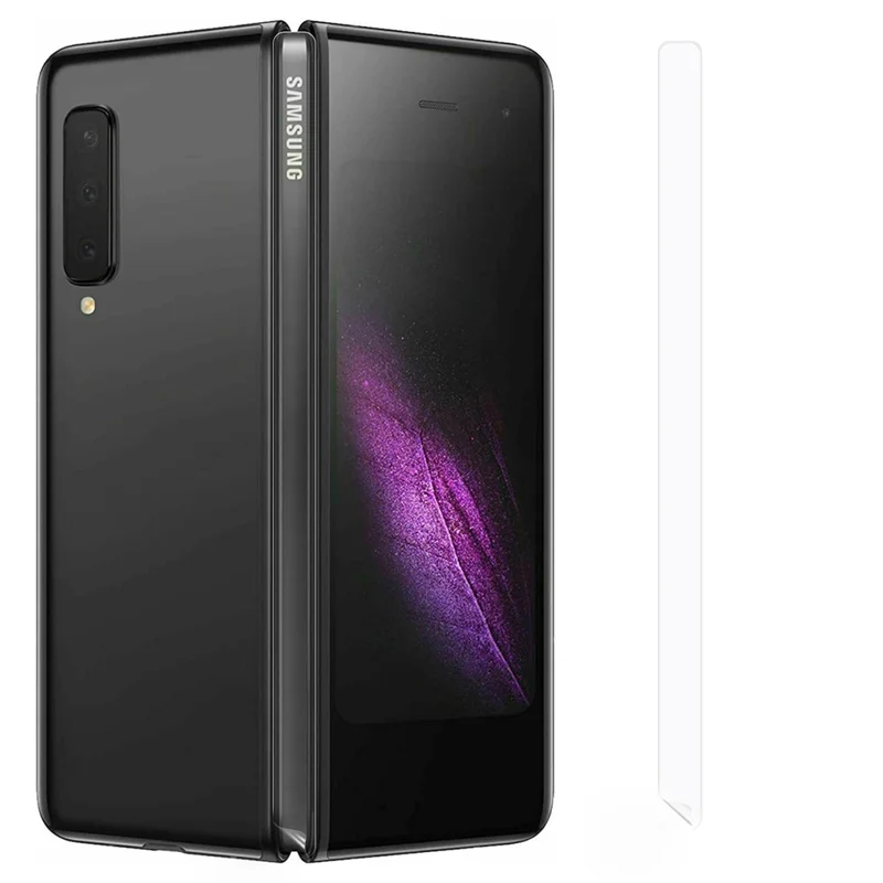 RURIHAI 2Pcs  /  Set For Samsung Galaxy Z Fold 5G Side Sticker Frame Protective Film 0.1mm Ultra-Thin Crystal Clear Full Glue Side Stickers