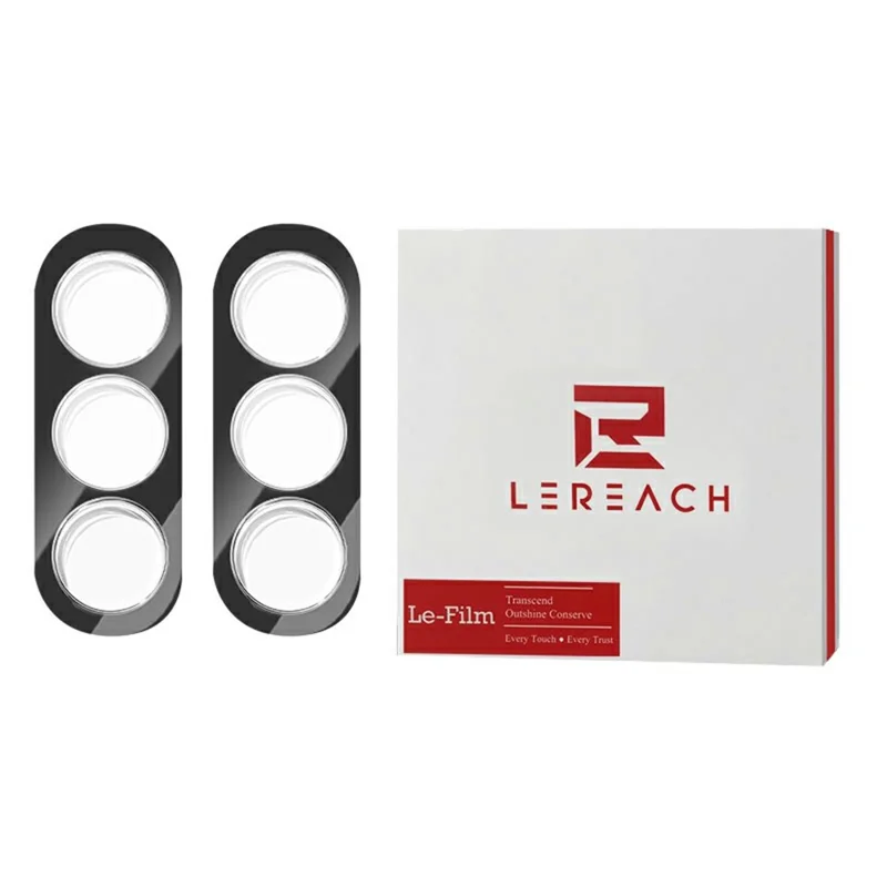 LEREACH 2Pcs for Samsung Galaxy S26+ Camera Lens Protector 3D Full Coverage Tempered Glass Acrylic One-Piece Lens Film - Black