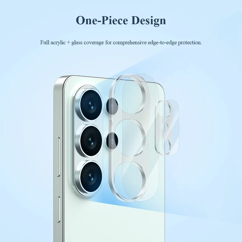 LEREACH For Samsung Galaxy S26 Ultra 2 Sets Main and Secondary Camera Lens Protector 3D Full Coverage Tempered Glass Lens Film - Transparent