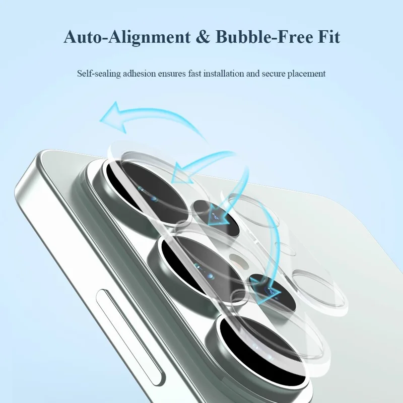 LEREACH For Samsung Galaxy S26 Ultra 2 Sets Main and Secondary Camera Lens Protector 3D Full Coverage Tempered Glass Lens Film - Transparent