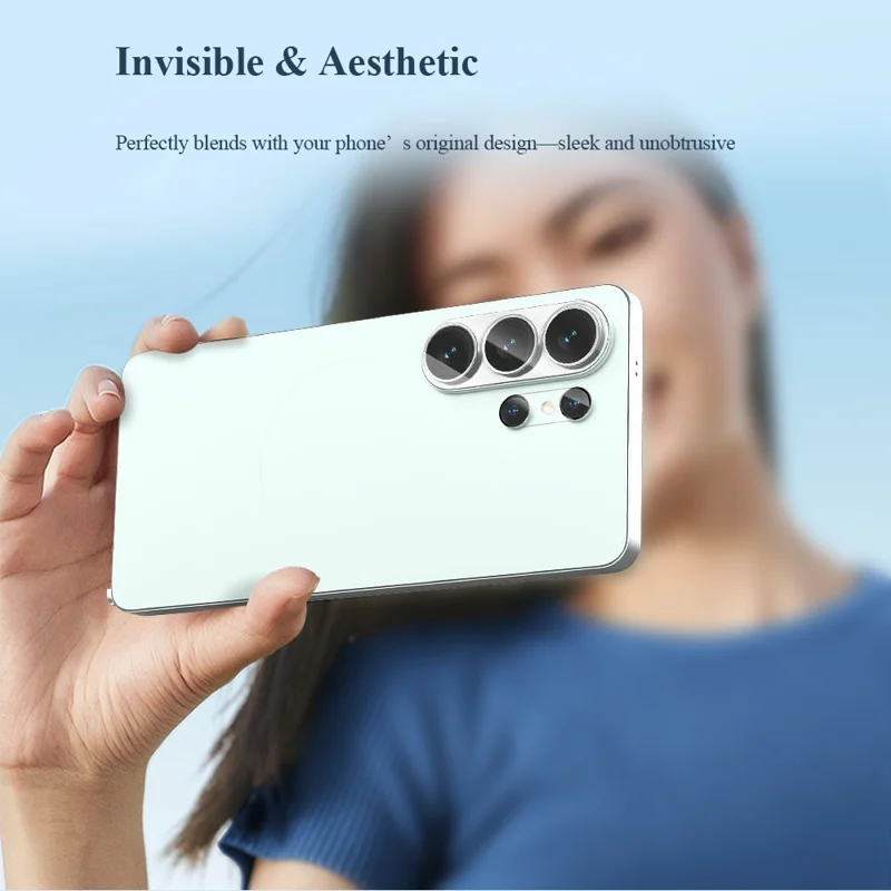LEREACH For Samsung Galaxy S26 Ultra 2 Sets Main and Secondary Camera Lens Protector 3D Full Coverage Tempered Glass Lens Film - Transparent