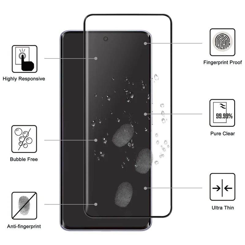Para Xiaomi Redmi Note 15 Pro 4G (Global) Protector de Pantalla Completa con Pegamento Lateral 3D Cristal Templado
