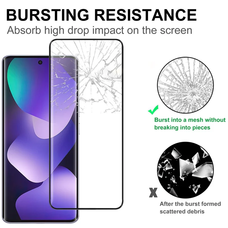 Para Xiaomi Redmi Note 15 Pro 4G (Global) Protector de Pantalla Completa con Pegamento Lateral 3D Cristal Templado