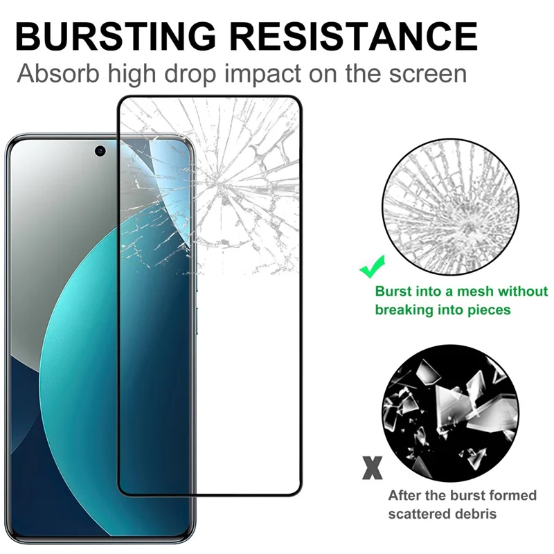 Para Xiaomi Redmi Note 15 Pro 5G (Global) AGC Cristal Templado con Borde Negro Adhesión Total y Protector de Pantalla de Cobertura Completa