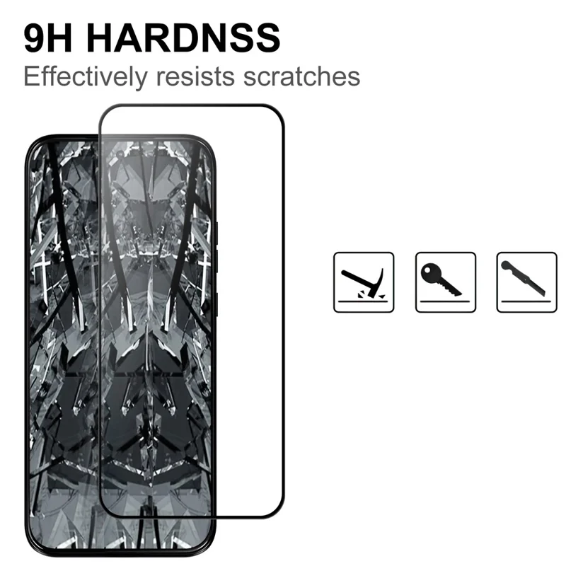 For Motorola Moto G77 5G  /  Moto G67 5G AGC Tempered Glass with Black Edge Full Glue Full Coverage Screen Protector