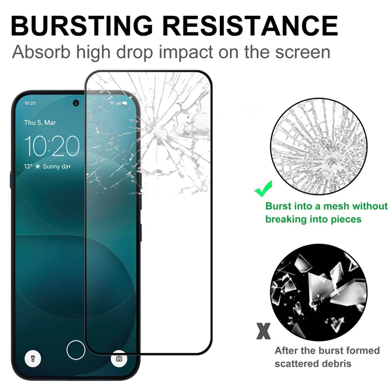 For Nothing Phone (4a) AGC Tempered Glass with Black Edge Full Glue Full Coverage Screen Protector