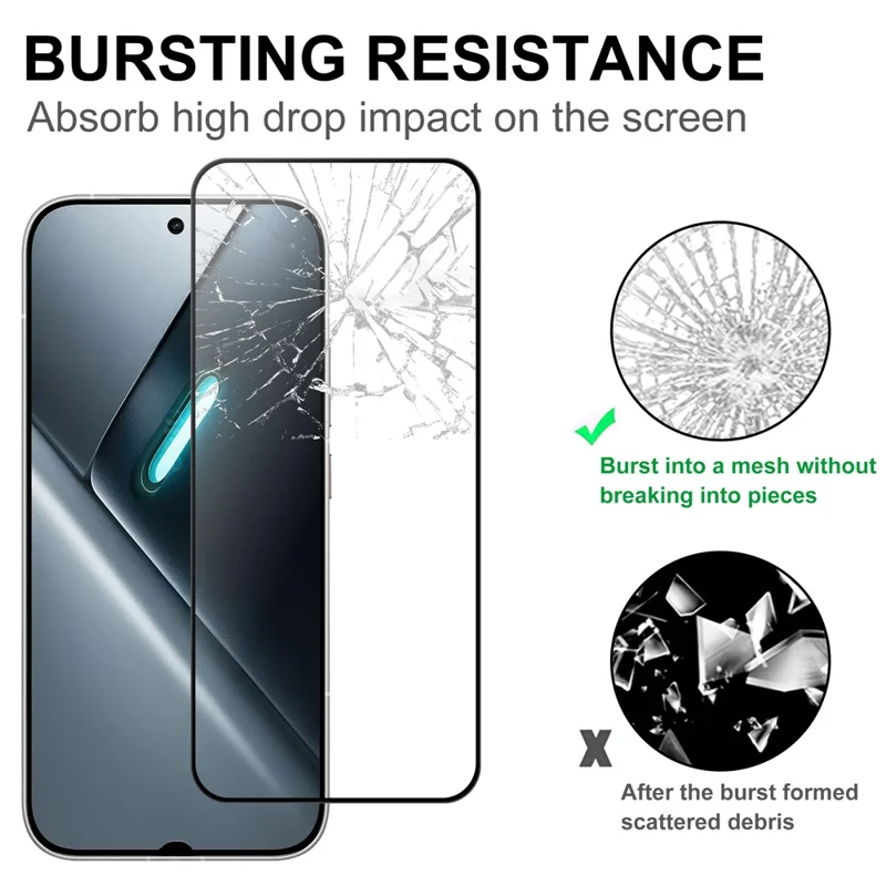 Pour Xiaomi Poco X8 Pro Max 5G Verre Trempé AGC avec Protection Totale à Bord Noir et Adhésif Complet Film Protecteur d'Écran