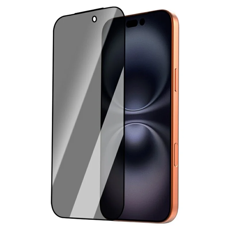 LEREACH For iPhone 17 Pro Max Privacy Tempered Glass Screen Protector 28° Anti-spy Full Cover Film - Black