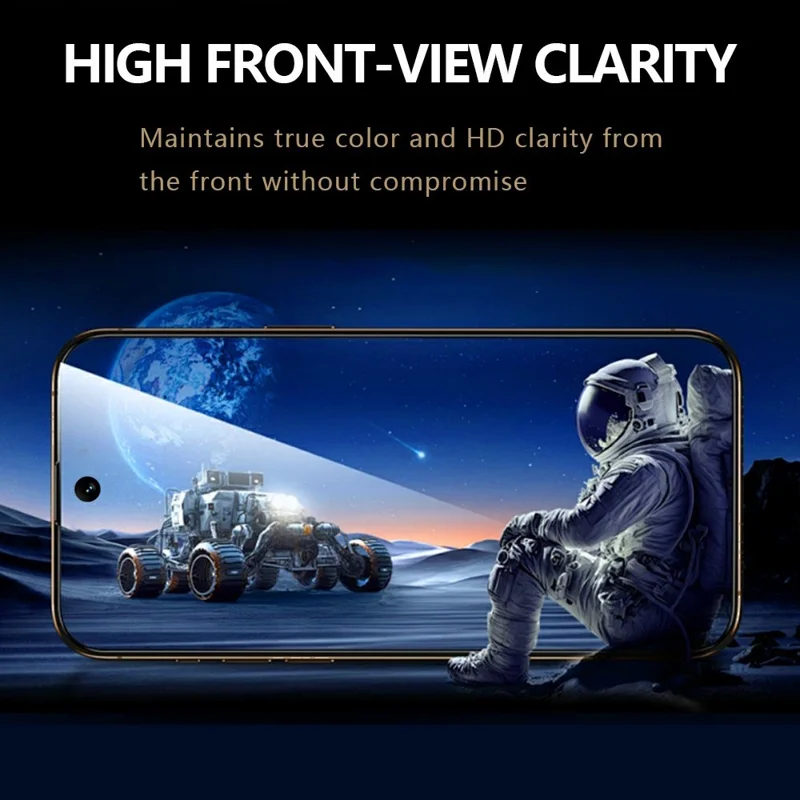LEREACH For iPhone 15 Pro Privacy Tempered Glass Screen Protector 28° Anti-spy Full Cover Film - Black