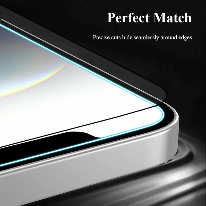 LEREACH 2Pcs For iPhone 13 Pro Tempered Glass Full Screen Protector Anti-Fingerprint Film with Dust-Free Installation Tool - Black