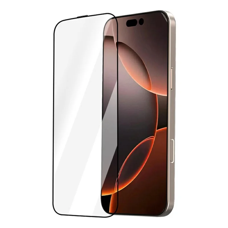 LEREACH Per iPhone 16 Pro Max Protezione Schermo Intera in Vetro Temperato Anti-Impronte con Strumento di Installazione Senza Polvere - Nero