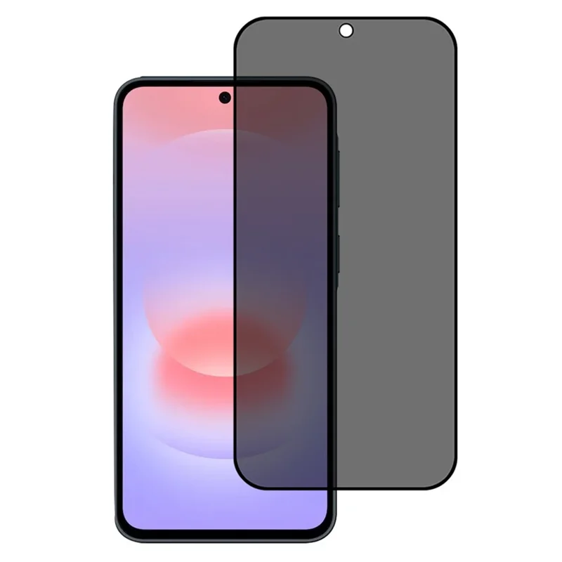 For Samsung Galaxy A37 5G Privacy Screen Protector Silk Printing Anti Spy Tempered Glass Film - Black