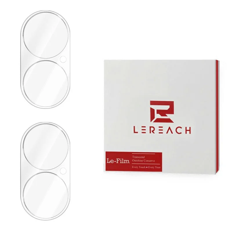 LEREACH 2Pcs for iPhone 16 Camera Lens Protector 3D Full Coverage Tempered Glass Acrylic One-Piece Lens Film - Transparent
