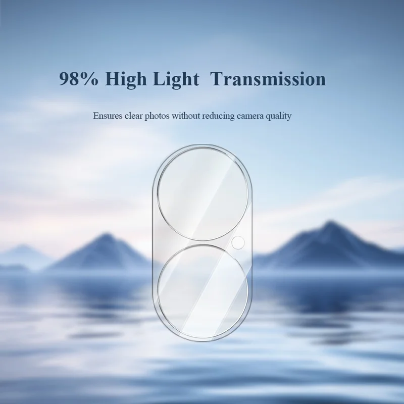 LEREACH for iPhone 16 Plus Camera Lens Protector 3D Full Coverage Tempered Glass Acrylic One-Piece Lens Film - Transparent