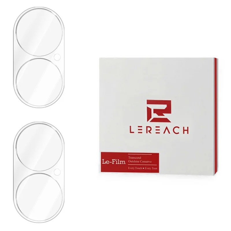 LEREACH 2Pcs for iPhone 16 Plus Camera Lens Protector 3D Full Coverage Tempered Glass Acrylic One-Piece Lens Film - Transparent