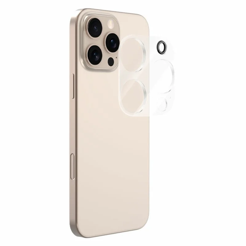 LEREACH 2Pcs for iPhone 16 Pro Camera Lens Protector 3D Full Coverage Tempered Glass Acrylic One-Piece Lens Film - Transparent