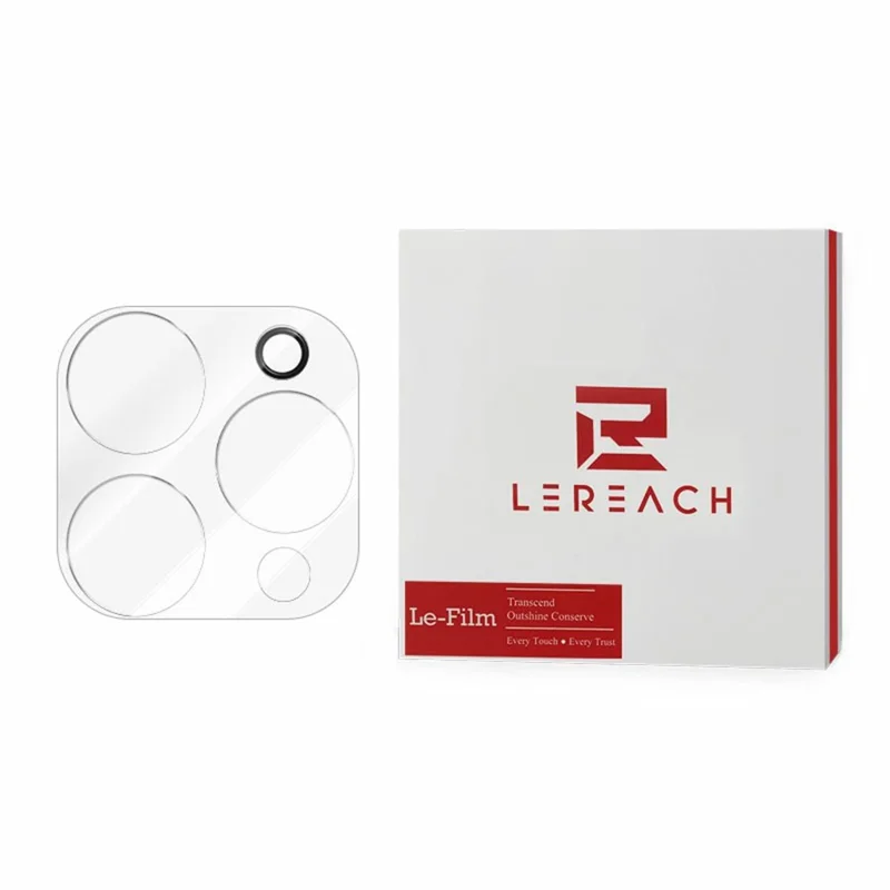LEREACH for iPhone 16 Pro Max Camera Lens Protector 3D Full Coverage Tempered Glass Acrylic One-Piece Lens Film - Transparent