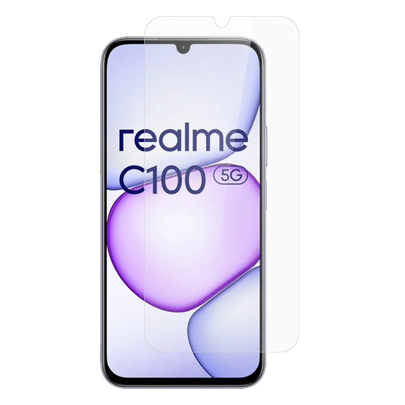 For Realme C100 5G Screen Protector 0.3mm Arc Edge Tempered Glass Film, Not Complete Coverage - Transparent