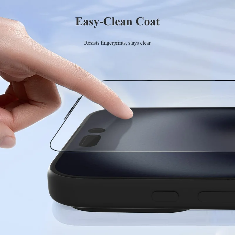 LEREACH 2 Pezzi per iPhone 17 Pro Max Pellicola Protettiva in Vetro Temperato Copertura Totale con Sistema di Installazione Senza Polvere - Nero