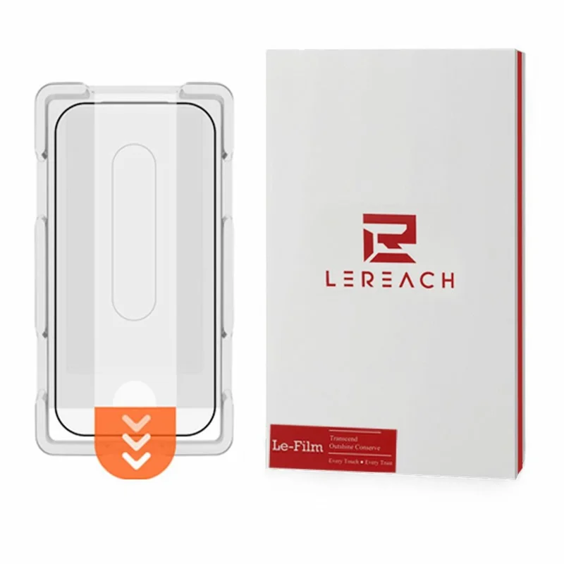 LEREACH Per iPhone 17 Pro Max Protezione Schermo in Vetro Temperato Anti-impronte con Strumento per Installazione Senza Polvere - Nero