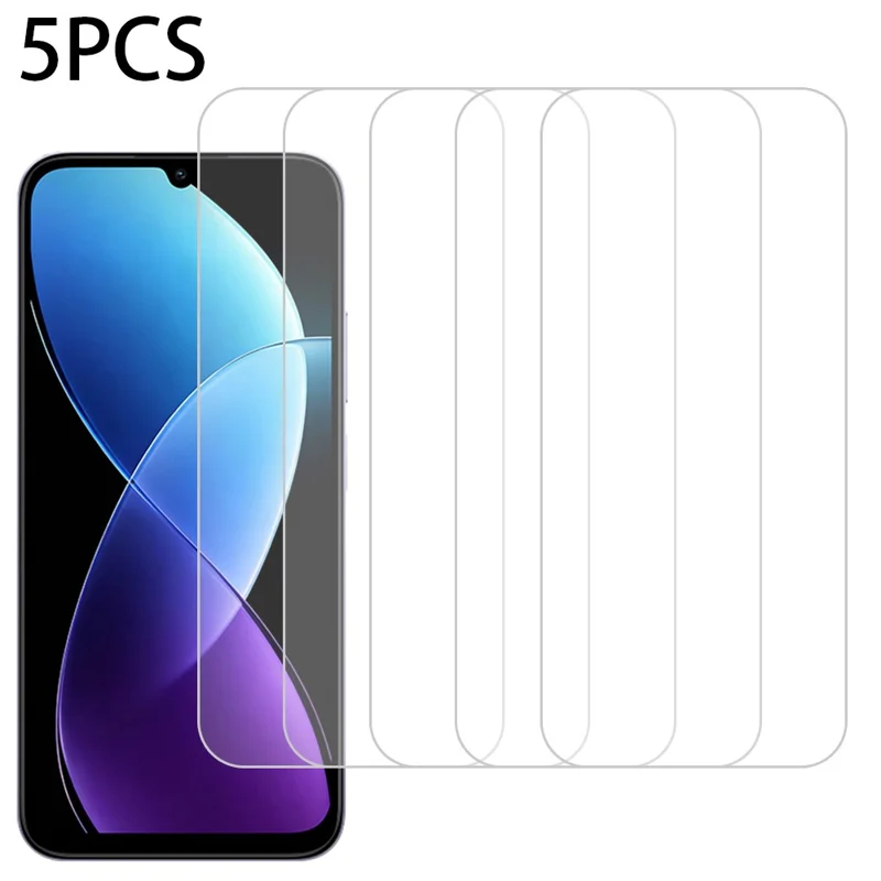 5Pcs For Xiaomi Redmi R70 5G Front Screen Protector 0.3mm 2.5D Tempered Glass Film, Not Full Covering - Transparent