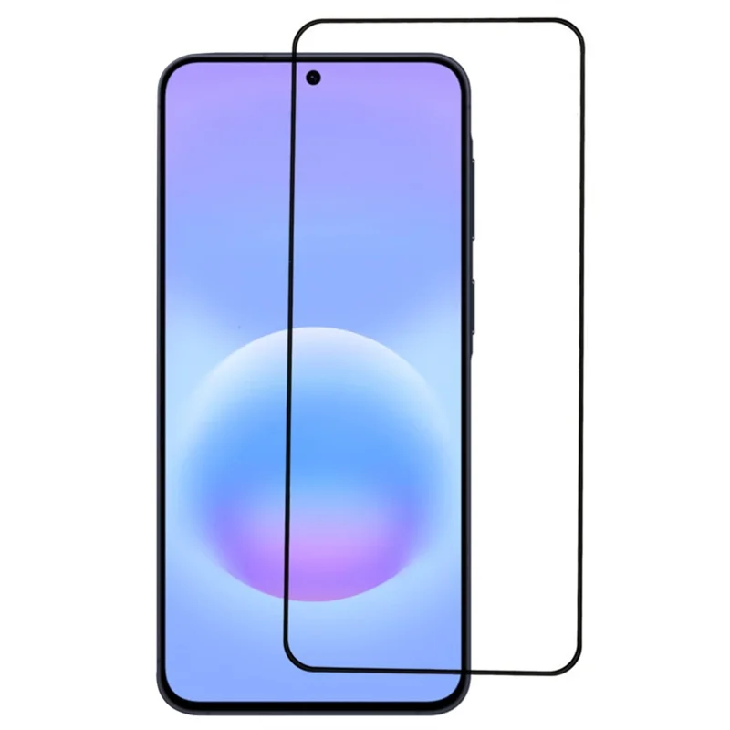 For Samsung Galaxy A57 5G Full Screen Protector Full Glue Silk Printing Tempered Glass Screen Film - Black