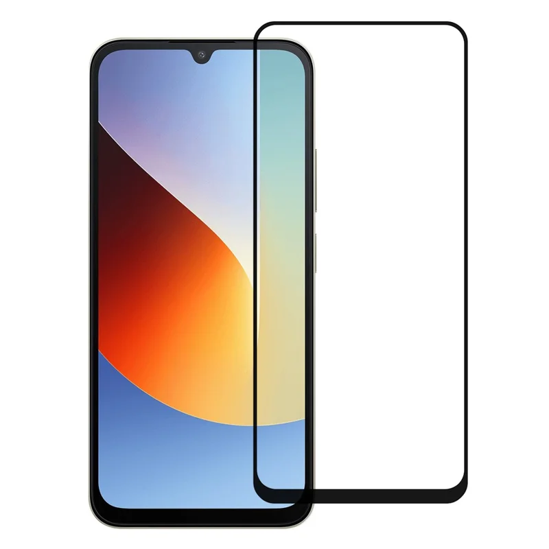 For Xiaomi Redmi A7 Pro 4G (171.56mm) Full Screen Protector Full Glue Silk Printing Tempered Glass Screen Film - Black