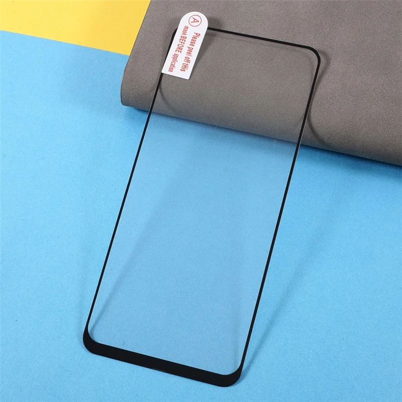For Xiaomi Redmi A7 Pro 4G (171.56mm) Full Screen Protector Full Glue Silk Printing Tempered Glass Screen Film - Black
