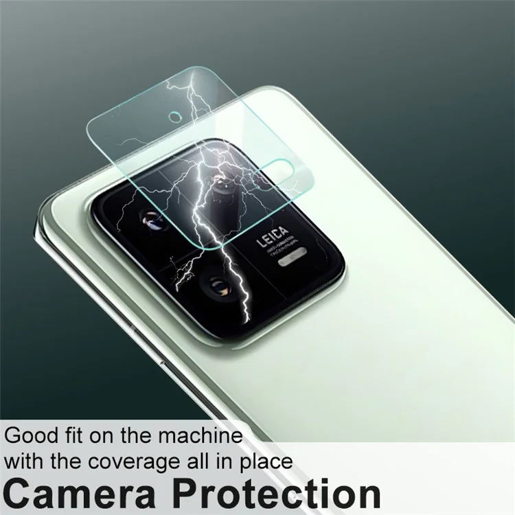 Imak 2pcs / Conjunto Para Xiaomi 13 Pro 5G Camera Lente Protector Vidrio Templado Película de Lente Anti-abrasión de Alta Definición