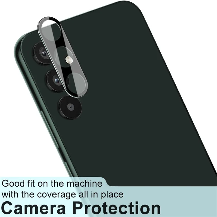 IMAK für Samsung Galaxy A34 5G Panzerglas-Linsenschutzfilm + Acryl-Linsenkappen HD Klar Anti-Kratzer Kameraobjektivschutz (Schwarze Version)