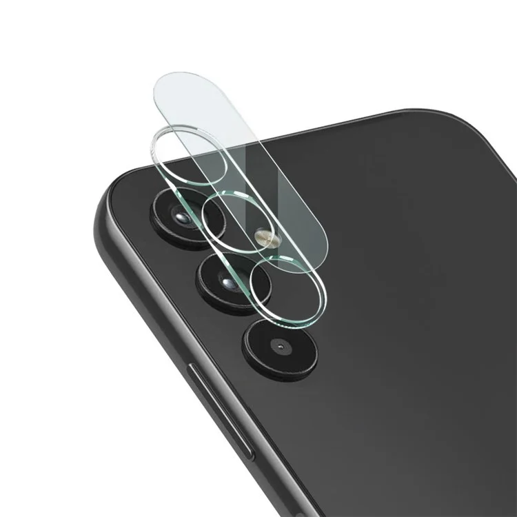 IMAK pour Samsung Galaxy A34 5G Ultra Clear Camera Lens Protector Anti-abrasion Scratch-proof Integrated Tempered Glass Lens Film + Acrylic Lens Cap