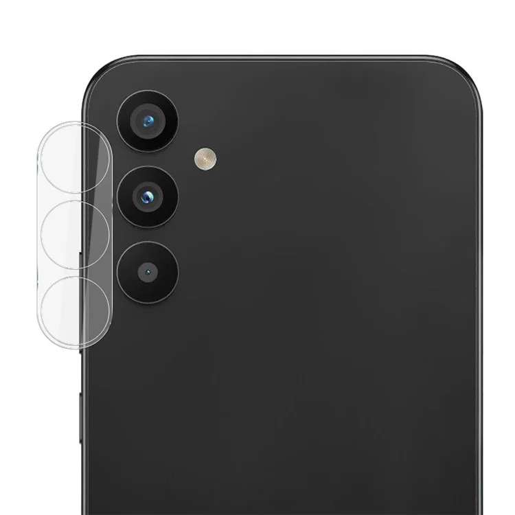IMAK pour Samsung Galaxy A34 5G Ultra Clear Camera Lens Protector Anti-abrasion Scratch-proof Integrated Tempered Glass Lens Film + Acrylic Lens Cap