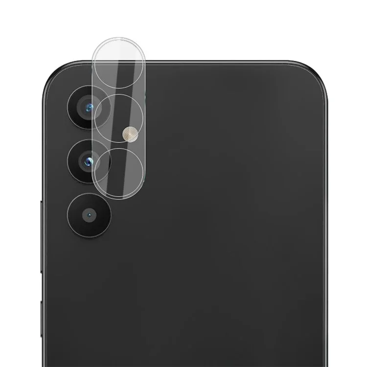 IMAK pour Samsung Galaxy A34 5G Ultra Clear Camera Lens Protector Anti-abrasion Scratch-proof Integrated Tempered Glass Lens Film + Acrylic Lens Cap