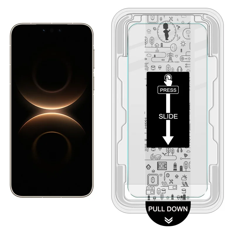 IMAK For Huawei Mate 80 Pro Max Wind Tempered Glass Screen Protector with Dust-free Installation Tool (Fingerprint Unlock) (Not Complete Coverage) - Transparent