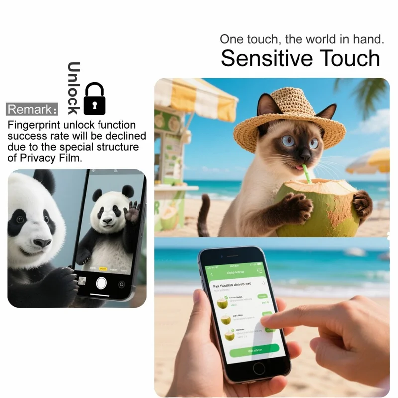 IMAK For Oppo Find N6 5G Anti Peep Tempered Glass Screen Protector Full Coverage - Black