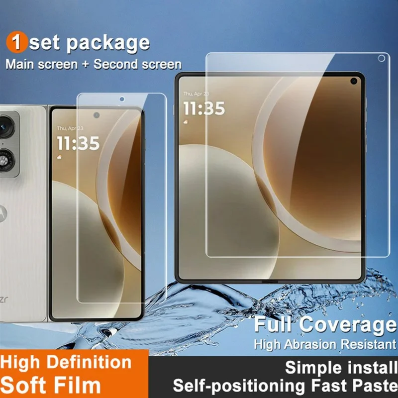 IMAK Hydrogel Film 4th Gen for Motorola Razr Fold 5G 1 Set TPU Full Glue Full Screen Film (Front Screen + Inner Large Screen)