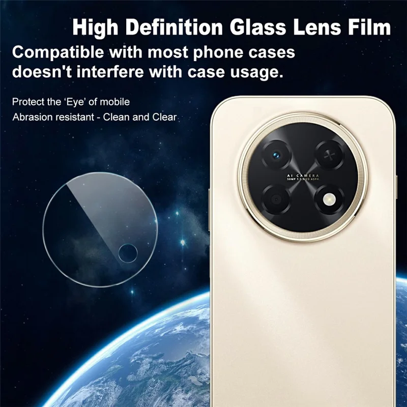 IMAK For Huawei nova 15 Max / Enjoy 90 Pro Max Camera Lens Protector Slim Tempered Glass Full Coverage Lens Film - Transparent
