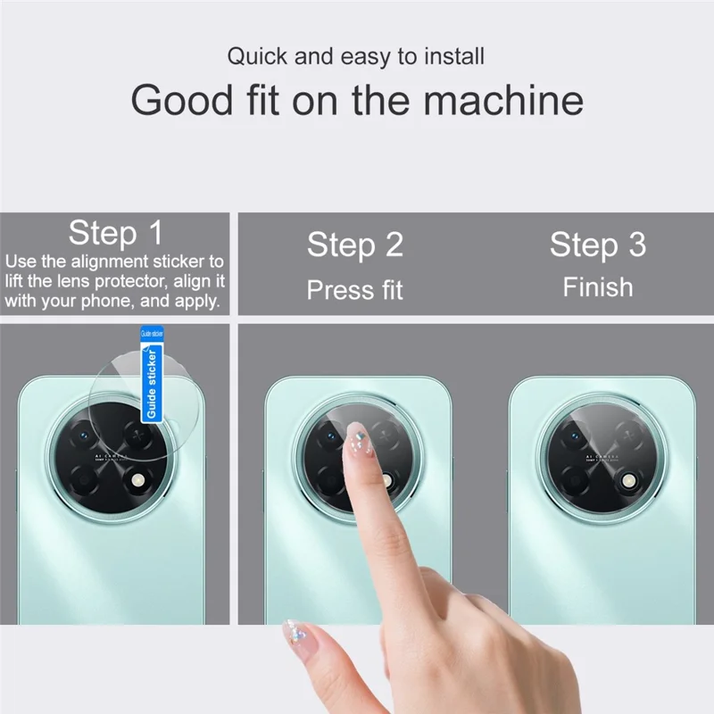 IMAK For Huawei nova 15 Max / Enjoy 90 Pro Max Camera Lens Protector Slim Tempered Glass Full Coverage Lens Film - Transparent
