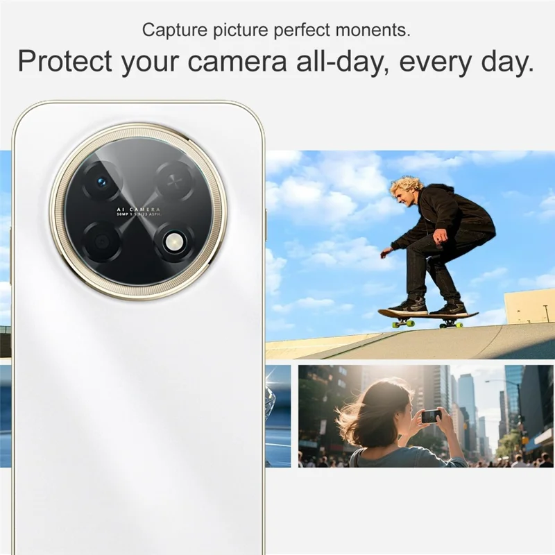 IMAK For Huawei nova 15 Max / Enjoy 90 Pro Max Camera Lens Protector Slim Tempered Glass Full Coverage Lens Film - Transparent