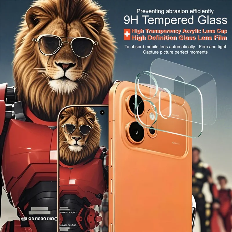 IMAK Für Honor 600 5G Gehärtetes Glas Vollständiger Kameraobjektivschutz + Acryl-Objektivdeckel - Transparent