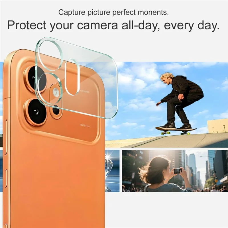 IMAK Für Honor 600 5G Gehärtetes Glas Vollständiger Kameraobjektivschutz + Acryl-Objektivdeckel - Transparent