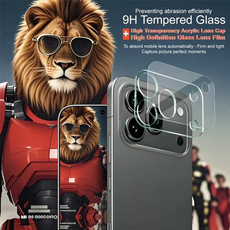 IMAK Für Honor 600 Pro 5G Gehärtetem Glas Volldeckung Objektivschutz + Acryl Objektivkappe - Transparent