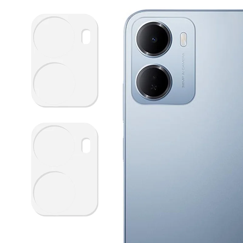 2 Pezzi per Xiaomi Redmi 15a 5G Protettore Obiettivo Fotocamera con Copertura Totale in Vetro Temperato 3D con Bordo Curvo Anti-Graffio Pellicola Trasparente