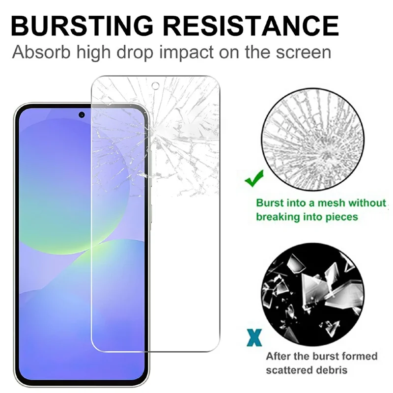 Screenprotector till Samsung Galaxy A27, 2.5D HD, härdat glasfilm (ej fullständig täckning) – Transparent