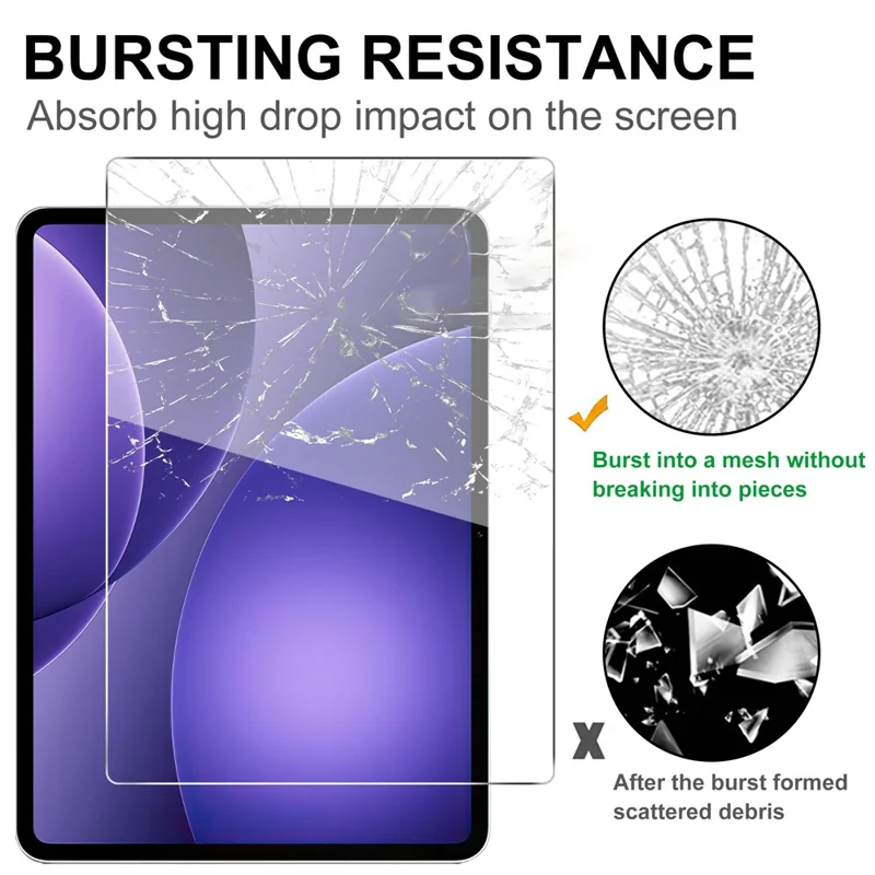 For Oppo Pad Mini Tempered Glass Screen Protector 2.5D Straight Edge Full Screen Film Full Glue - Transparent