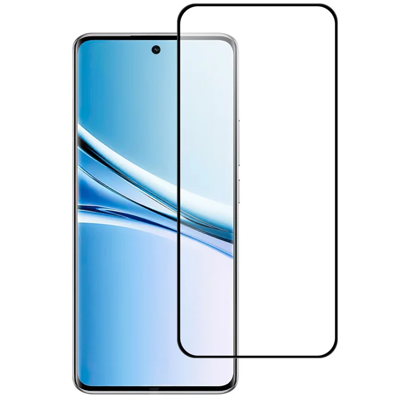 För Xiaomi Redmi Note 17 4G AGC Härdat Glas med Svart Kant Helskärmsskydd med Helklistrad Fästning