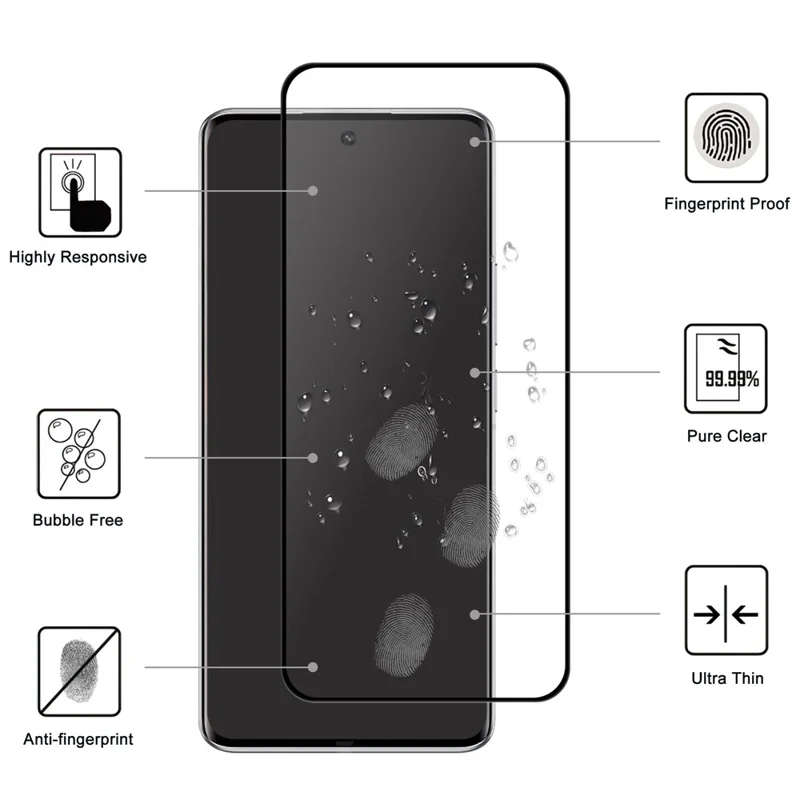 För Xiaomi Redmi Note 17 4G AGC Härdat Glas med Svart Kant Helskärmsskydd med Helklistrad Fästning