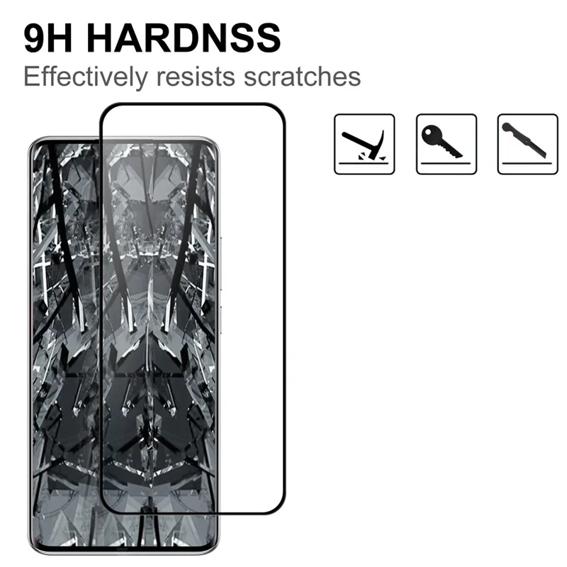 För Xiaomi Redmi Note 17 4G AGC Härdat Glas med Svart Kant Helskärmsskydd med Helklistrad Fästning