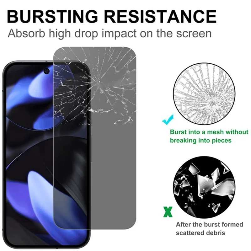 For Google Pixel 11 Pro / 11 / 10 Pro / 10 / 9 Pro / 9 Tempered Glass Screen Protector 2.5D Arc Edge Anti-Spy Film