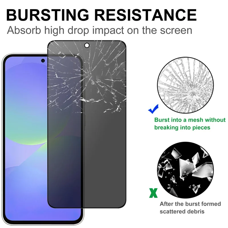 For Samsung Galaxy A27 5G Tempered Glass Screen Protector 2.5D Arc Edge Anti-Spy Film